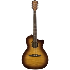 Fender FA-345CE 3TTB Auditorium Cutaway Ltd Edition Electro Acoustic Guitar with Gig Bag 3-Tone Tea Burst 0971343064