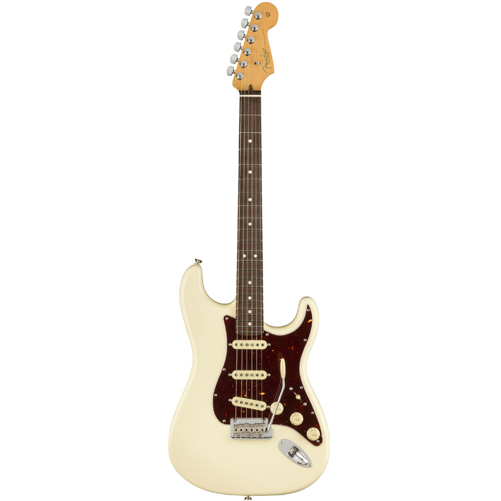 Fender American Professional II Stratocaster Rosewood Fingerboard SSS Electric Guitar with Deluxe Molded Case Olympic White 0113900705