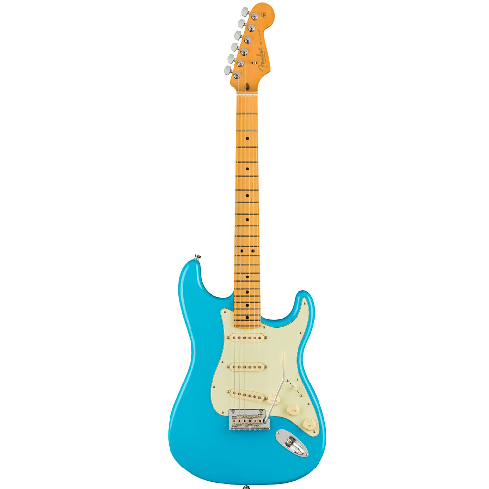 Fender American Professional II Stratocaster Maple Fingerboard SSS Electric  Guitar with Deluxe Molded Case Miami Blue 0113902719 - Musicians Cart