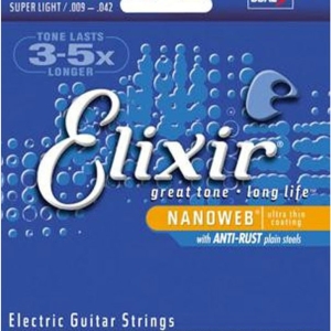 Elixir Super Light Nanoweb Electric Guitar 9-42 Strings ELX 12002