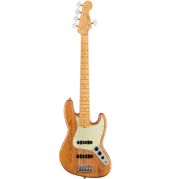Fender American Professional II Jazz Bass V Maple Fingerboard SS Bass Guitar 5 String with Elite Molded Case Roasted Pine 0193992763