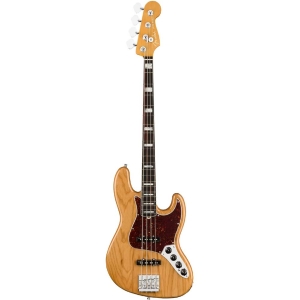 Fender American Ultra Jazz Bass Rosewood Fingerboard 4 String Bass Guitar with Elite Molded Case Aged Natural 0199020734