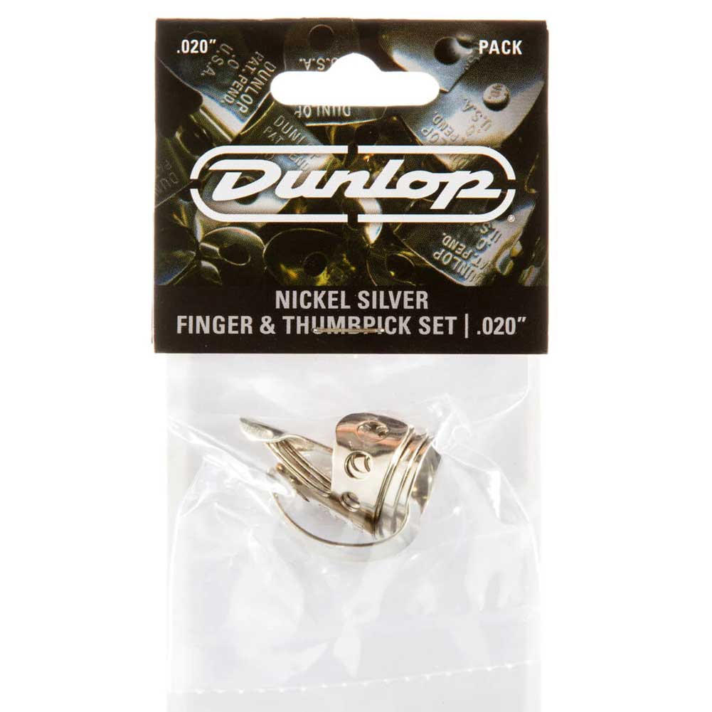 Dunlop Nickel Silver Finger & Thumbpicks 33R.020 20 Pcs Player's Pack picks