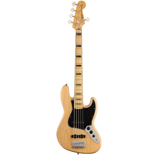 Fender Squier Classic Vibe 70s Jazz Bass V Maple Fingerboard 5 String Bass Guitar with Gig Bag Natural 0374550521