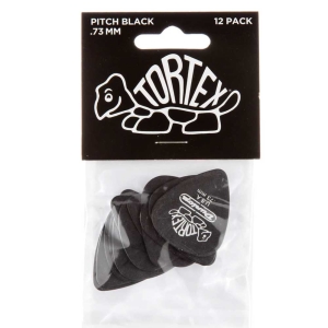 Dunlop Tortex Pitch Black Standard Pick 488R.73mm 72 Pcs Player's Pack picks