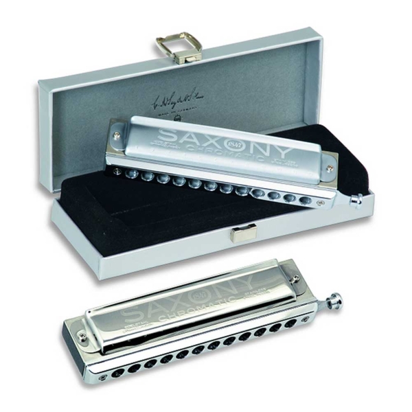 Seydel 52480C Saxony Solo C Matt w-cover Chromatic Harmonica 12 Holes 3 Octaves