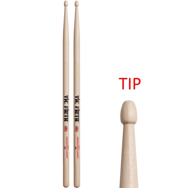 Vic Firth VIC*5AW American Classic Hickory 5A Wood Drumsticks