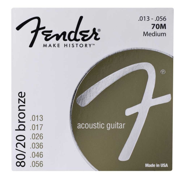 Fender 70M 80/20 Bronze 13-56 Gauge Acoustic Guitar Strings 0730070408