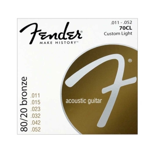 Fender 70CL 80/20 Bronze 11-52 Gauge Acoustic Guitar Strings 0730070405