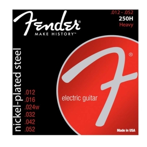 Fender 250H Nickel Plated Steel 12-52 Gauge Electric Guitar Strings 0730250409