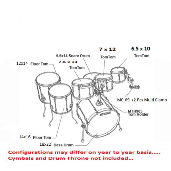 Tama Superstar Hyperdrive MK72HZBNS RCS 7 Pcs Drum Kit