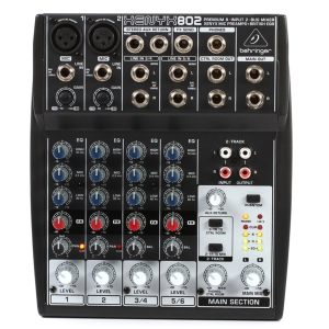 Behringer Xenyx 802 Mixer - 4-ch Mixer with Two Xenyx Mic Preamps