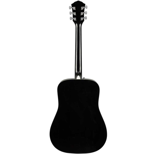 Fender FA-125 Blk Dreadnought Acoustic Guitar Walnut Fingerboard with Gig Bag Black 0971210706