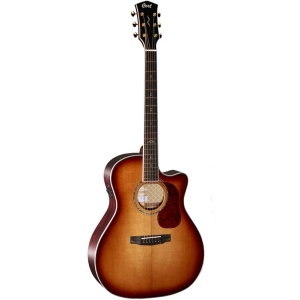 Cort GOLD A8 LB Auditorium Cutaway with Fishman Flex Blend System Electro Acoustic Guitar with Deluxe Soft-Side Case