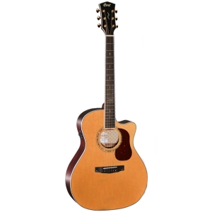 Cort GOLD A8 NAT Auditorium Cutaway Electro Acoustic Guitar with Deluxe Soft-Side Case