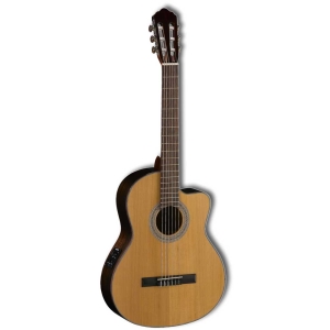 Cort AC250CF NAT Venetian Cutaway Fishman Sonicore Pickup Semi Acoustic Classical Guitar