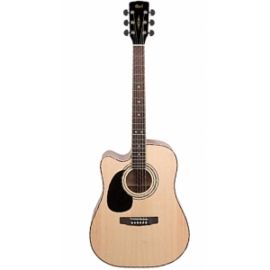Cort AD880CE LH NAT Left Handed Electro Acoustic Guitar With Cort CE304T w/ Ceramic Pickup