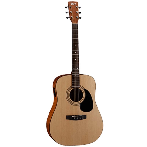 Cort AD810E NS Semi Acoustic Guitar with Cort CE304T w/ Ceramic Pickup