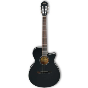 Ibanez AEG8TNE BLK AEG Series Thin Body Semi Acoustic Classical Guitar