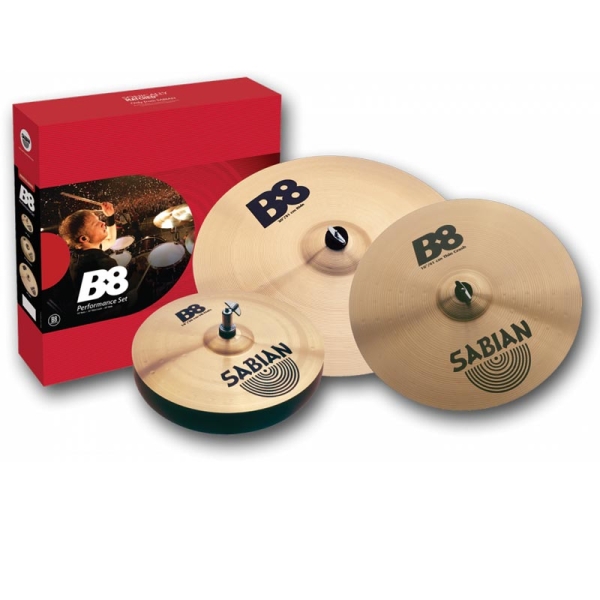 Sabian B8 Pack 14" Hi-Hat + 16" Crash + 20" Ride Cymbals