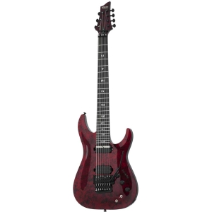Schecter C-7 FR S Apocalypse Red Reign with Sustainiac 3058 Electric Guitar 7 String
