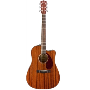 Fender CD-140SCE All-Mahogany Dreadnought Cutaway Walnut Fingerboard Electro Acoustic Guitar with Hardcase 0970213322
