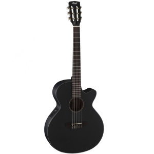 Cort CEC3 BLK Venetian Cutaway Body w-Cort CE304T w/ Ceramic Pickup Semi Acoustic Classical Guitar
