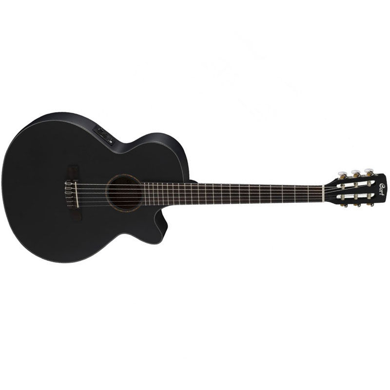 Cort CEC3 BLK Cutaway Body wCort CE304T w/ Ceramic Pickup Semi Acoustic Classical