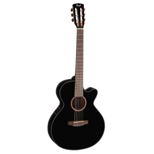 Cort CEC5 BLK Venetian Cutaway Body w-Fishman lsys Plus Sonicore pickup Semi Acoustic Classical Guitar