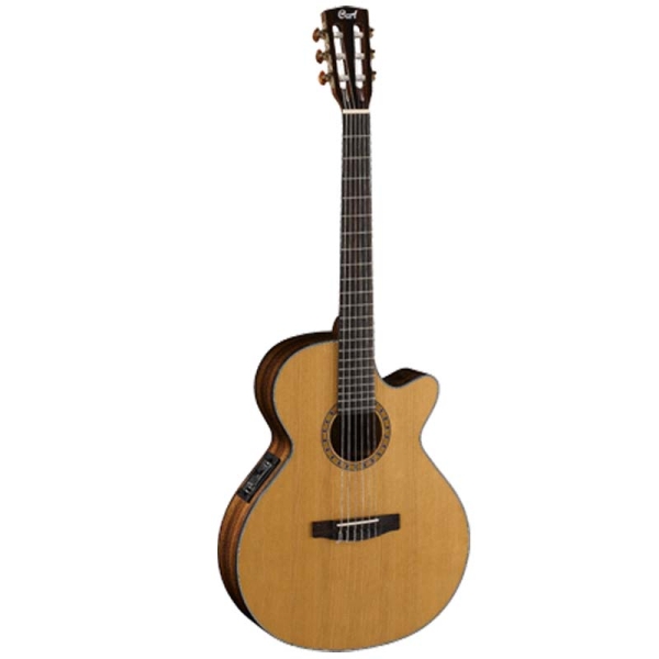 Cort CEC7 NAT Venetian Cutaway Body w-Fishman Presys Sonicore pickup Semi Acoustic Classical Guitar