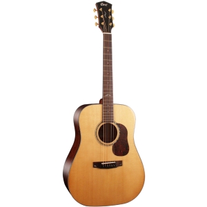 Cort GOLD D6 NAT Dreadnought Body Macassa Ebony Fingerboard Acoustic Guitar with Deluxe Soft-Side Case
