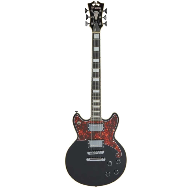 D`Angelico Premier Brighton Black Electric Guitar DAPBRISBKCS