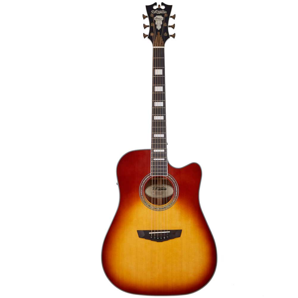 D`Angelico Premium Bowery Iced Tea Burst Electro Acoustic Guitar DAPD500ITBAPS