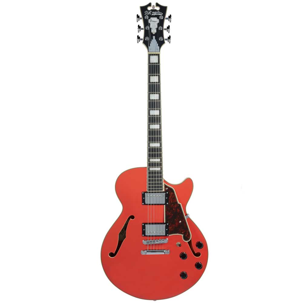 D`Angelico Premier SS Fiesta Red with Stopbar Semi Hollow Body Electric Guitar DAPSSFRCSCB