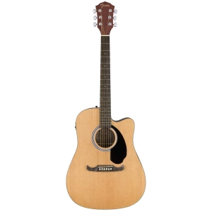 Fender FA-125ce Nat Dreadnought Electro Acoustic Guitar Walnut Fingerboard with Gig Bag Natural 0971113521