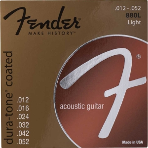 Fender 880L 80/20 Bronze Dura-Tone Coated 12-52 Gauge Acoustic Guitar Strings 0730880303