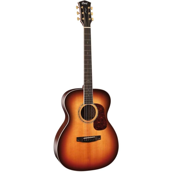 Cort GOLD O8 LB Orchestra Model Body Ebony Fingerboard Acoustic Guitar with Deluxe Soft-Side Case