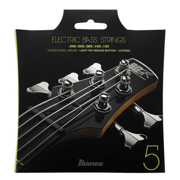 Ibanez IEBS5C Light Top Medium Bottom Bass Guitar Coated 5 Strings Set