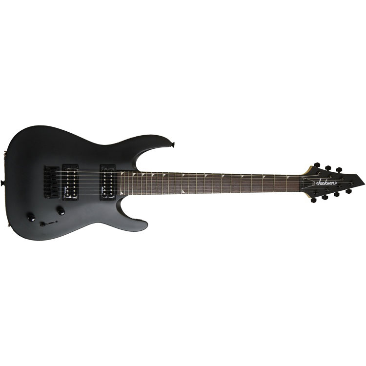 Fender Jackson JS22-7 Dinky Arch Top Amaranth Fingerboard HH Electric Guitar 7 Strings with Gig Bag Satin Black 2910132568 - Musicians Cart Fender Jackson JS22-7 Dinky Arch Top Amaranth Fingerboard HH Electric Guitar 7 Strings with Gig Bag Satin Black 2910132568 - Musicians Cart
