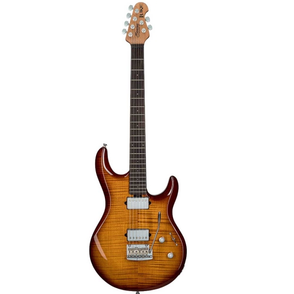 Sterling LK100 HZB by Music Man Steve Lukather Luke Flame Maple Top 6 String Electric Guitar