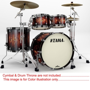 Tama Starclassic Maple MA42TZBNS MBB 6 Pcs 22" Drum Shell Pack Lacquer Finish Molten Satin Brown Burst MA42TZBNS-MBB + MAF1414BN-MBB + MAS1455BN-MBB