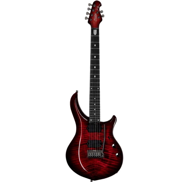 Sterling MAJ270XFM RRD by Music Man John Petrucci Dimarzio Flamed Maple Top 7 String Electric Guitar