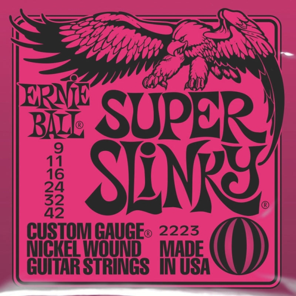 Ernie Ball Super Slinky Nickel Wound 9-42 Electric Guitar String EBL-P02223