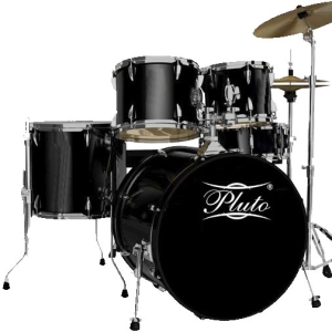 Pluto DD 2225 Bass Drum 22" + Cymbals 5 Pcs Drum Kit
