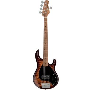 Sterling RAY35QM-ILB-M2 StingRay5 by Music Man Quilted Maple Top Bass Guitar 5 Strings