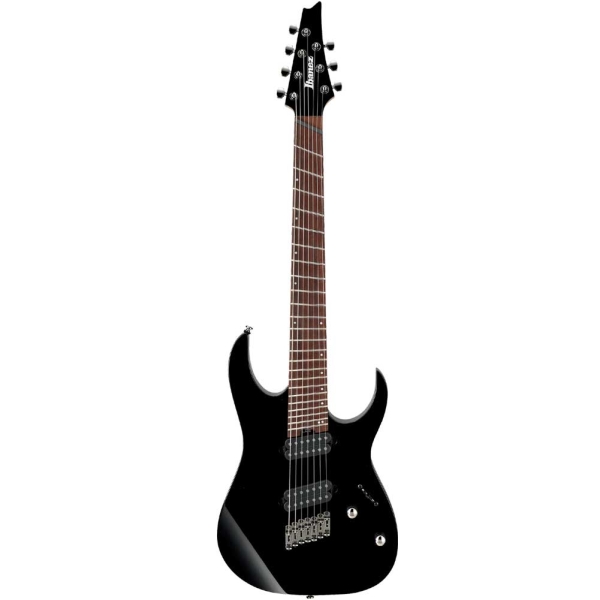 Ibanez RGMS7 BK RG Standard Multi-Scale Electric Guitar 7 Strings with Gig Bag