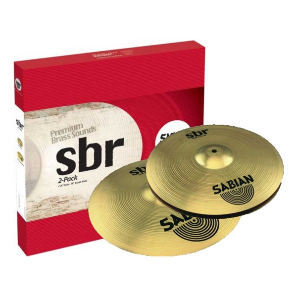 Sabian SBR Pack 14" Hi-Hat & 18" Crash Ride Brass Cymbals SBR5002