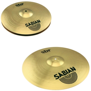 Sabian SBR Pack 14" Hi-Hat & 18" Crash Ride Brass Cymbals SBR5002