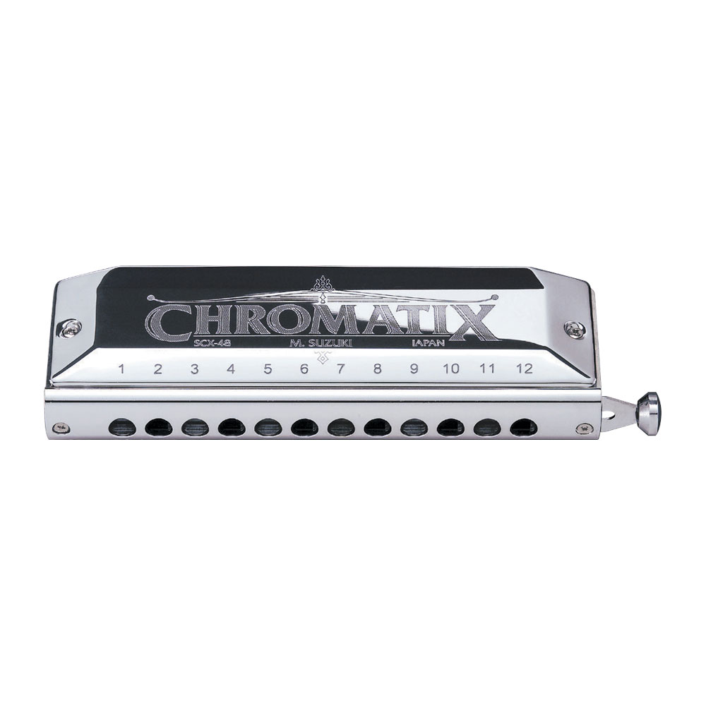 Suzuki SCX-48Ch Chromatix Series Harmonica Ch 12 Hole Chromatix with Reverse Slider
