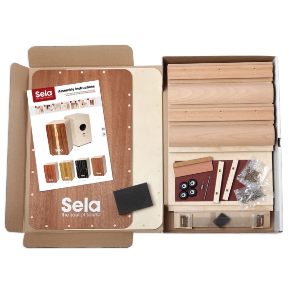 Sela SE-037 Cajon Quick Assembly Kit-Sand it-Stick it together-Screw it-Ready